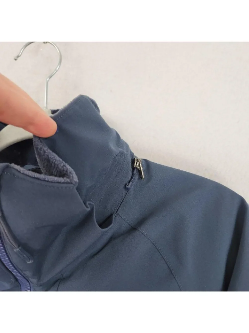LL Bean Jacket Kids 10-12 Blue Insulated Softshell Fleece Lined TEK Winter Ski
